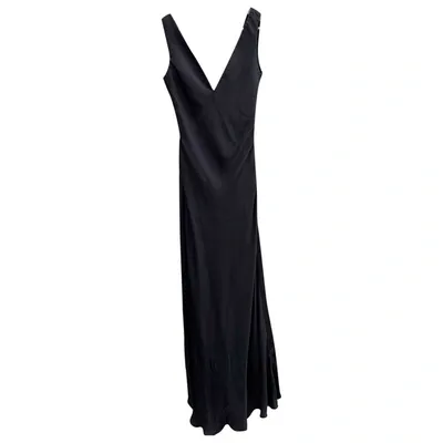 Pre-owned Armani Collezioni Maxi Dress In Black