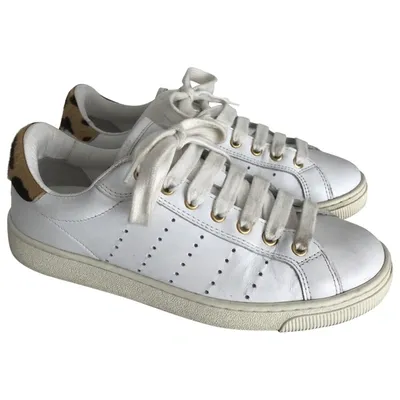 Pre-owned Dsquared2 Leather Trainers In White