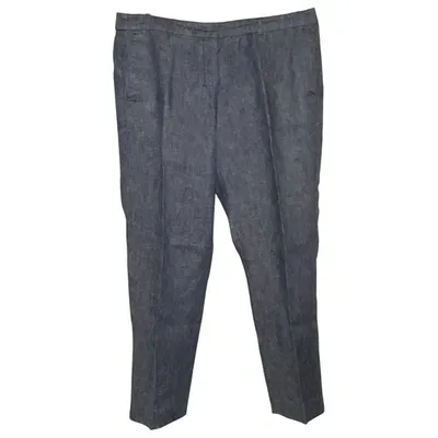 Pre-owned Max Mara Trousers In Blue