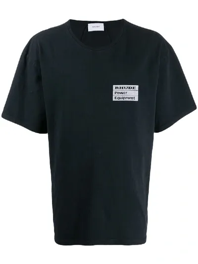 Rhude Chest Logo T-shirt In Black