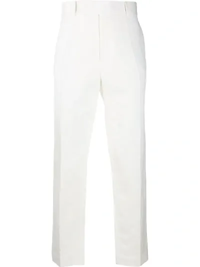 Haider Ackermann High Rise Cropped Trousers In White