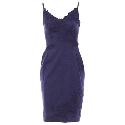 Pre-owned Ermanno Scervino Cashmere Mid-length Dress In Purple