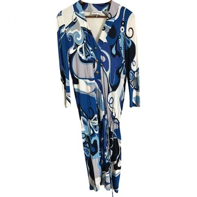 Pre-owned Emilio Pucci Mid-length Dress In Blue