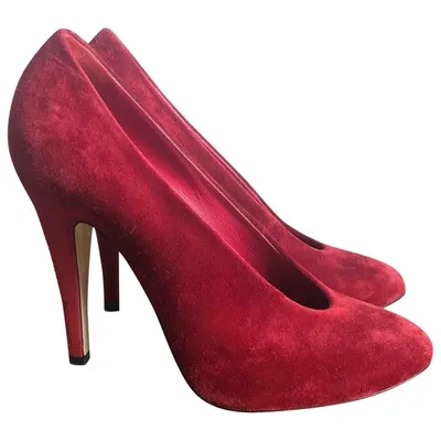 Pre-owned Casadei Heels In Red