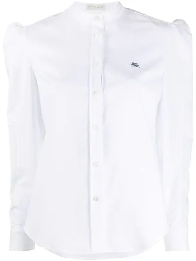 Etro Logo Embroidered Shirt In White