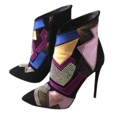 Pre-owned Giuseppe Zanotti Leather Ankle Boots In Multicolour