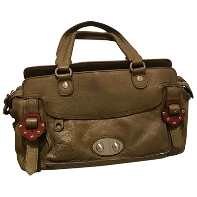 Pre-owned Cacharel Leather Handbag In Khaki