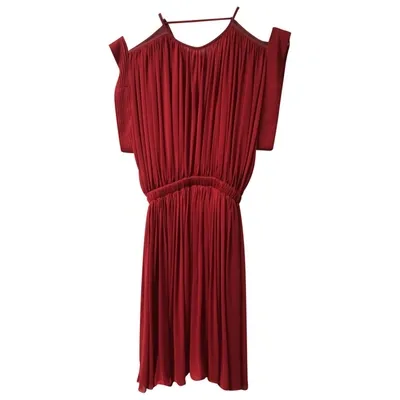 Pre-owned Vionnet Silk Mini Dress In Red