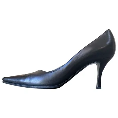 Pre-owned Sergio Rossi Leather Heels In Black