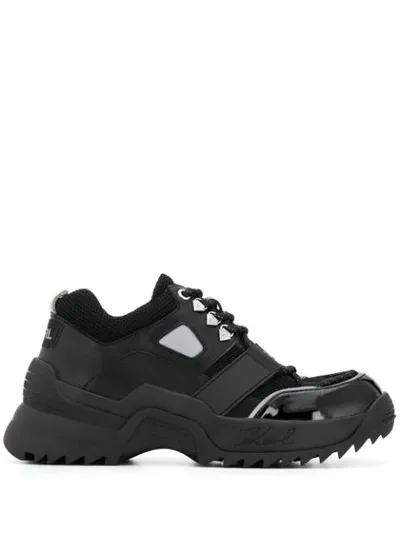 Karl Lagerfeld Chunky Lace Up Sneakers In Black