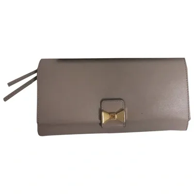 Pre-owned Chloé Leather Wallet In Beige