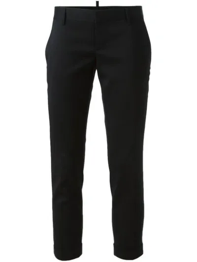 Dsquared2 Cropped Trousers In Black