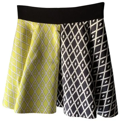 Pre-owned Fausto Puglisi Silk Mini Skirt In Multicolour