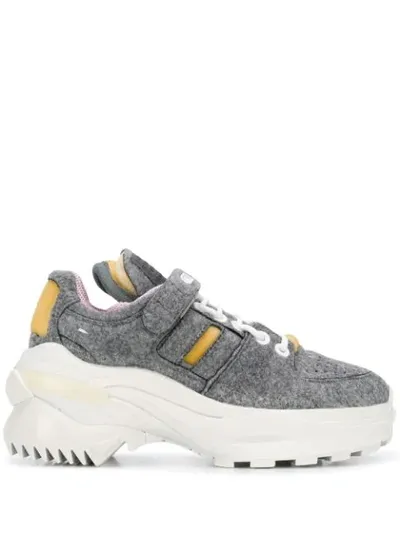 Maison Margiela Retro Fit Low-top Sneakers In Grey