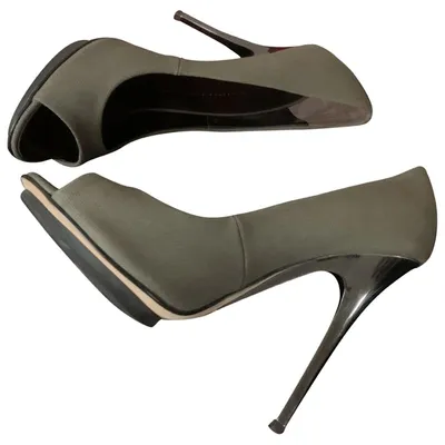 Pre-owned Giuseppe Zanotti Cloth Heels In Khaki