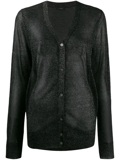 Joseph Glitter Effect Cardigan In Black