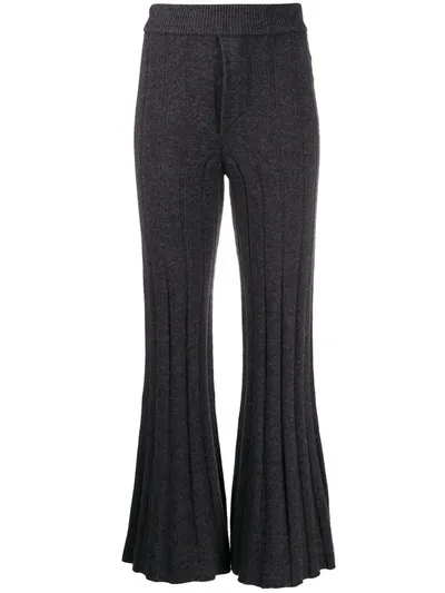 Each X Other Ribbed Knit Trousers In Grey