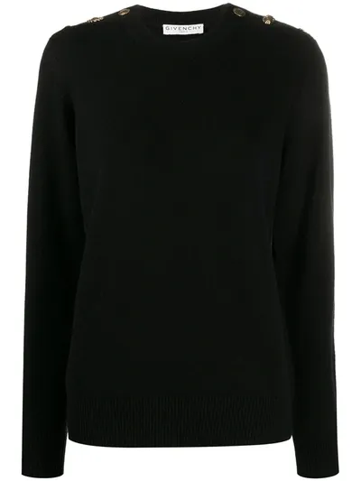 Givenchy Embellished Wool And Cashmere-blend Sweater In Black