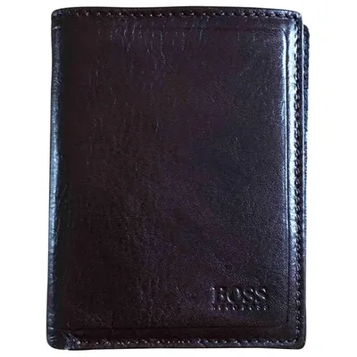 Pre-owned Hugo Boss Leather Small Bag In Brown