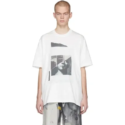 Song For The Mute X Cocoon 'portrait' Print Oversized T-shirt In White