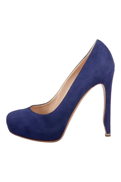 Pre-owned Nicholas Kirkwood Blue Suede Platform Pumps Size 36.5