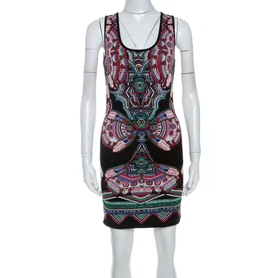 Pre-owned Roberto Cavalli Multicolor Lurex Jacquard Knit Sleeveless Dress S