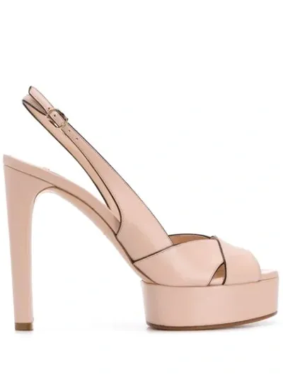 Casadei Colour Block Sandals In Pink