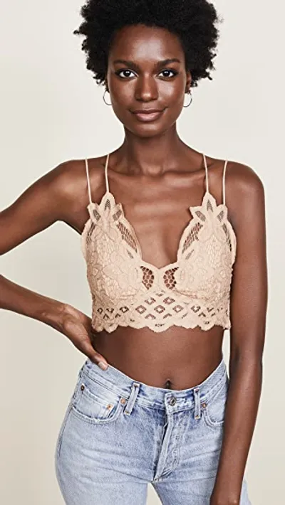 Free People Adella Bralette In Beige-neutral