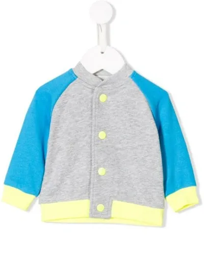 Stella Mccartney Babies' Palm Tree Print Bomber Jacket In Grey