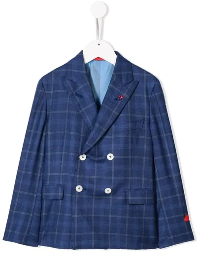 Isaia Kids' Classic Formal Blazer In Blue