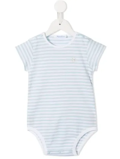 Familiar Babies' Striped Logo Body In Blue