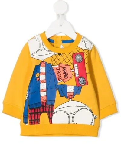 Little Marc Jacobs Babies' Mr Marc Print Sweatshirt In Giallo