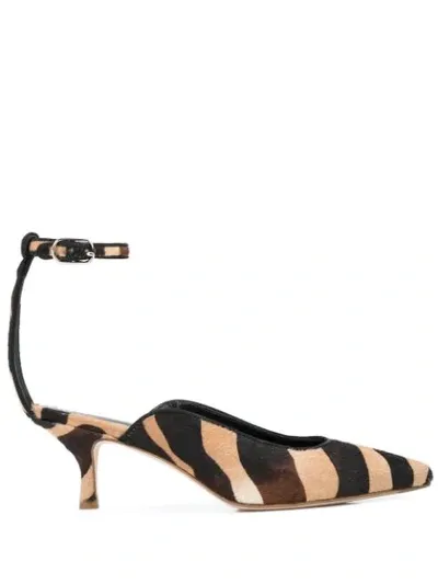 Khaite Zebra-print Calf Hair Pumps In Brown