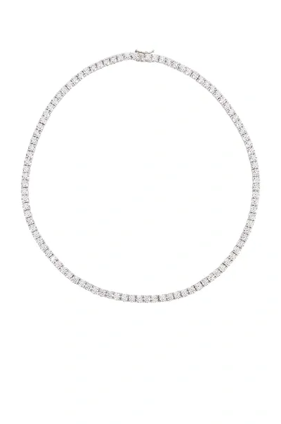 The M Jewelers Ny Full Iced Out Necklace In Sterling Silver