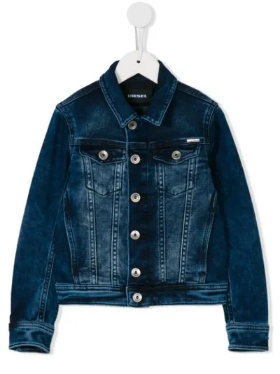 Diesel Kids' Jaffyk Denim Jacket In Blue