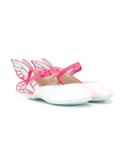 Sophia Webster Mini Kids' Chiara Mini Ballerina Pumps In Pink