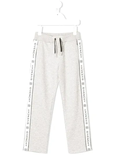 Givenchy Kids' Branded Track Trousers In Grey