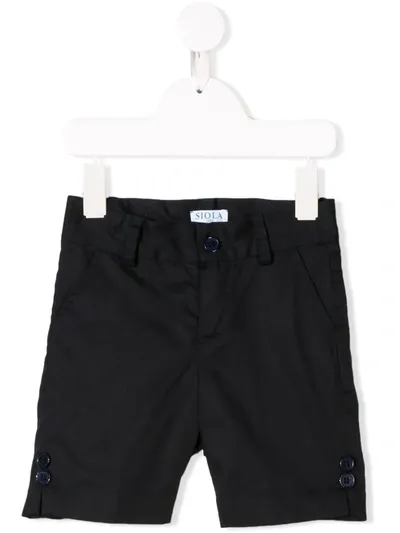 Siola Babies' Button Detail Shorts In Blue