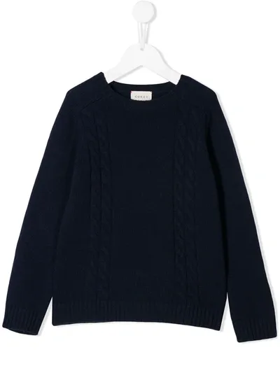 Gucci Kids' Cable Knit Jumper In Unica