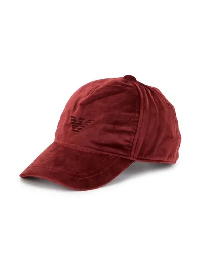 Emporio Armani Babies' Logo Cap In Red