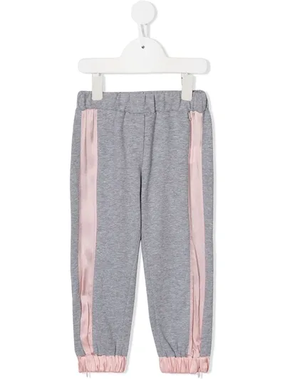 Simonetta Kids' Stripe Detail Track Pants In Grey