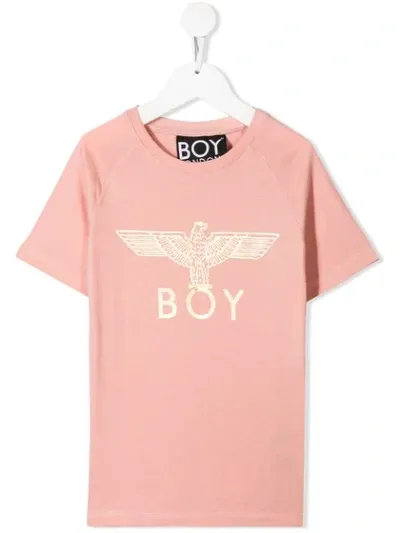 Boy London Teen Logo Print T-shirt In Pink