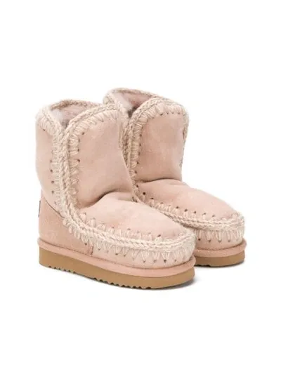 Mou Kids' Eskimo Ankle Boots In Pink