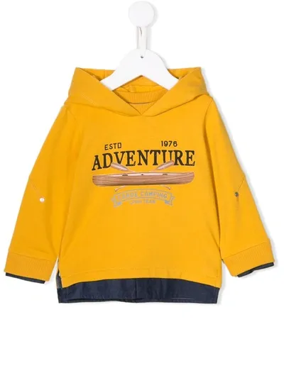 Lapin House Babies' Printed Hoodie In Yellow