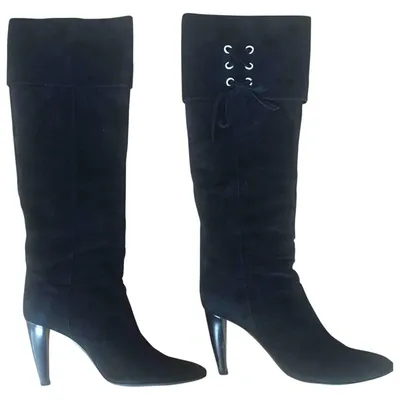 Pre-owned Sergio Rossi Boots In Black