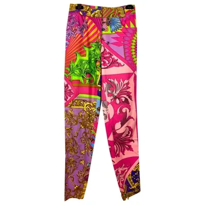 Pre-owned Versace Straight Pants In Other