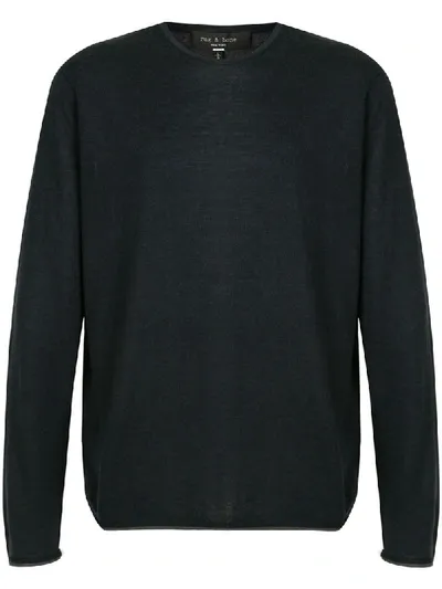 Rag & Bone Trent Long-sleeve Top In Blue