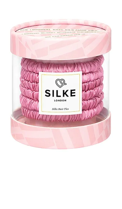 Silke London Blossom Hair Ties In Powder Pink