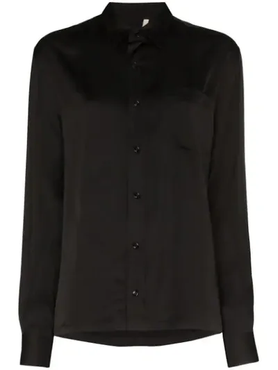 Sunflower Type Button-up Shirt In Black