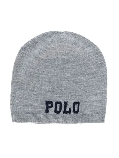 Ralph Lauren Kids' Knitted Beanie In Grey